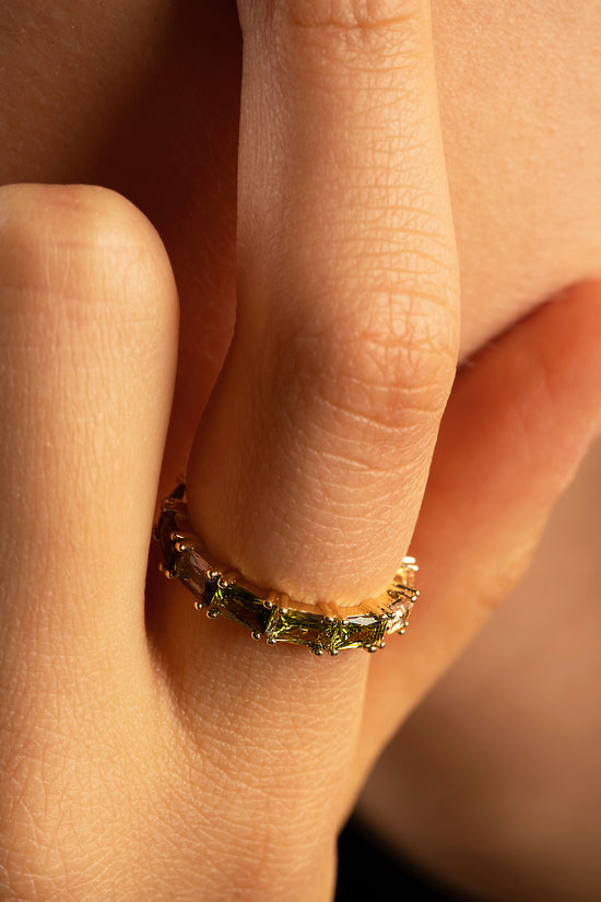 Rainbow Baguette Ring