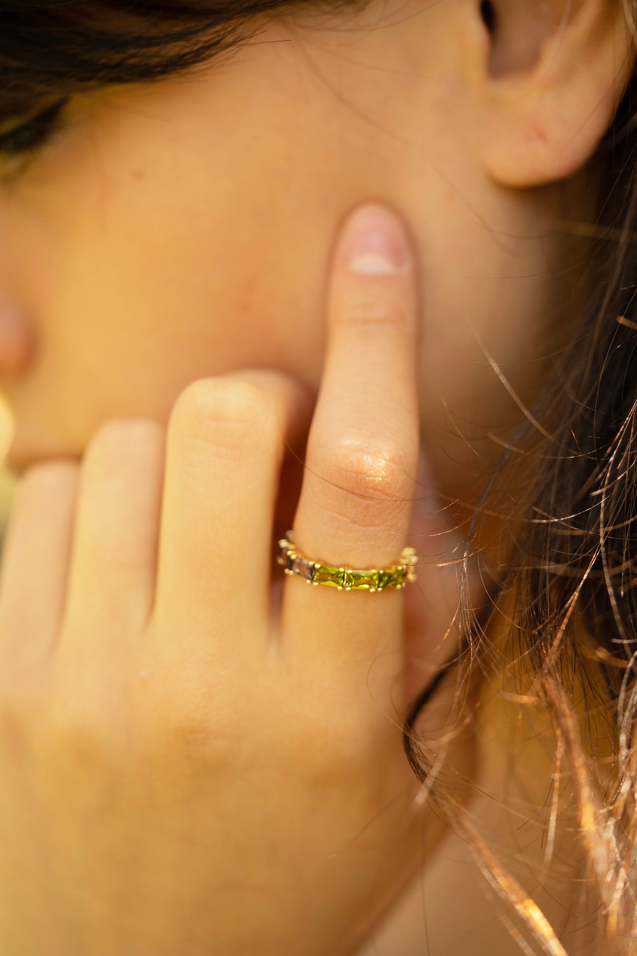 Rainbow Baguette Ring