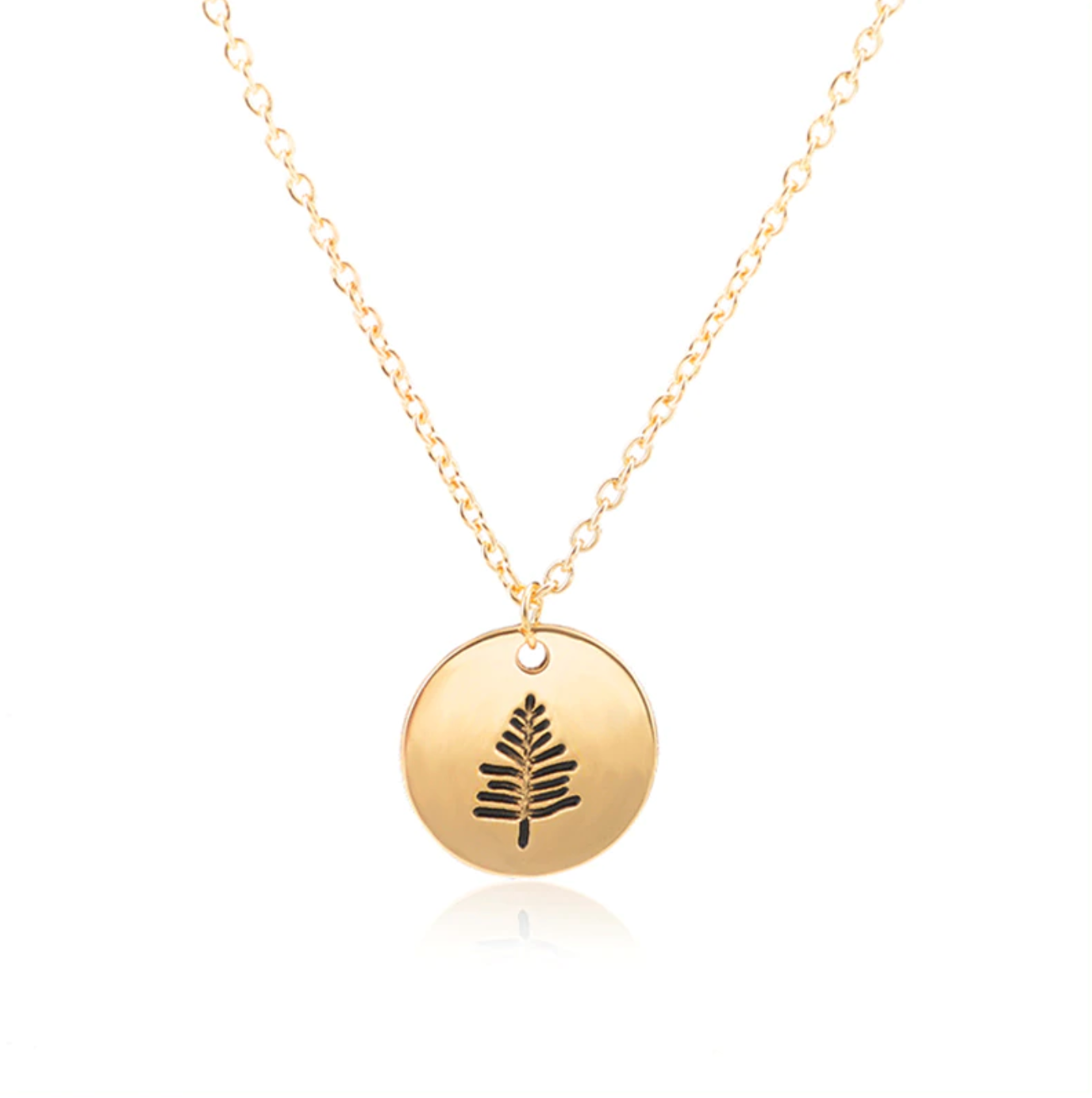 Pine Tree Golden Necklace