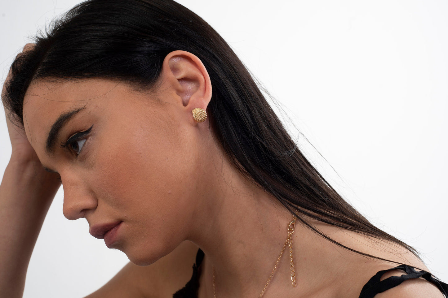 Gold Seashell Earrings