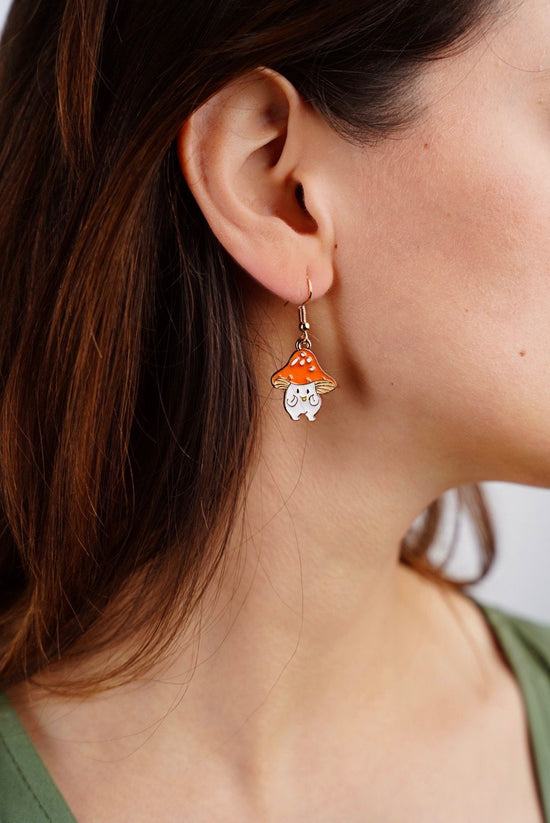 Amanita Mushroom Earring