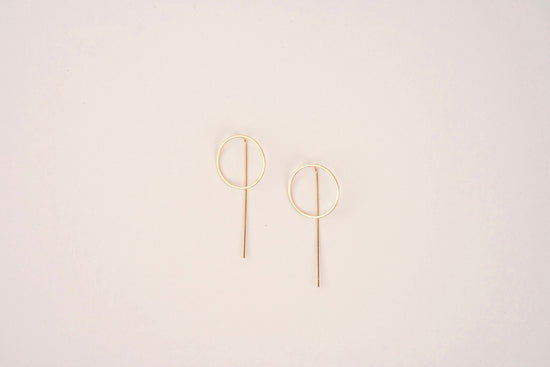 Gold Bar Earrings