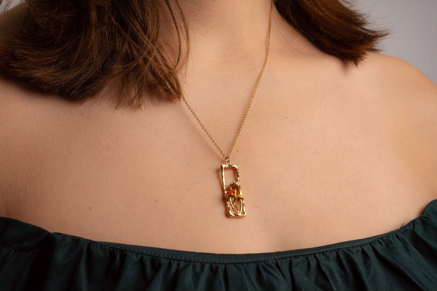 Unique Mushroom Necklace