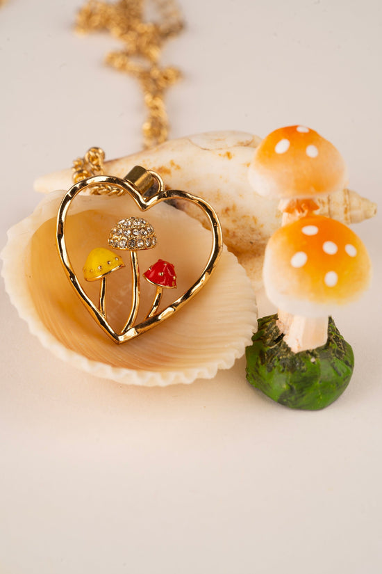 Mushroom Heart Necklace