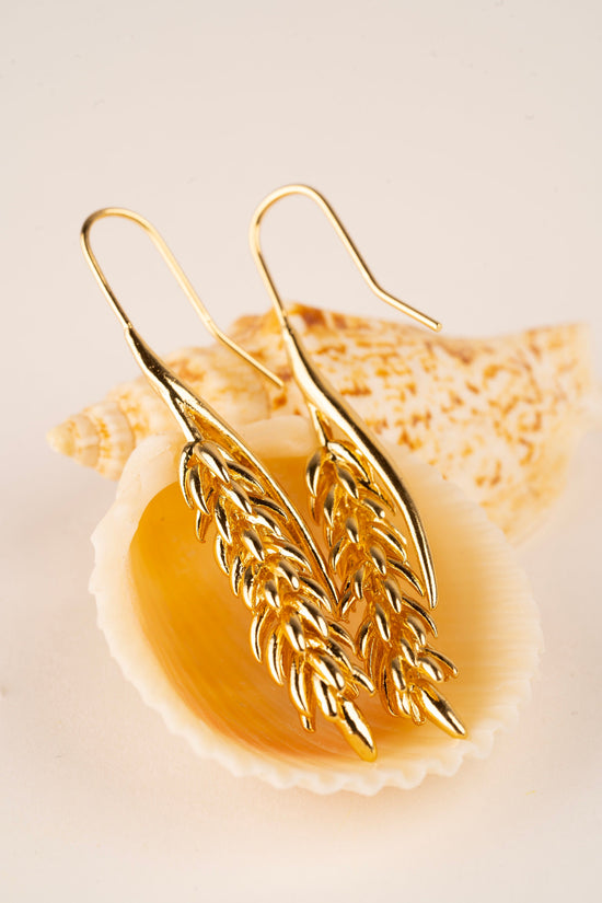 Wheat Geometric Earrings