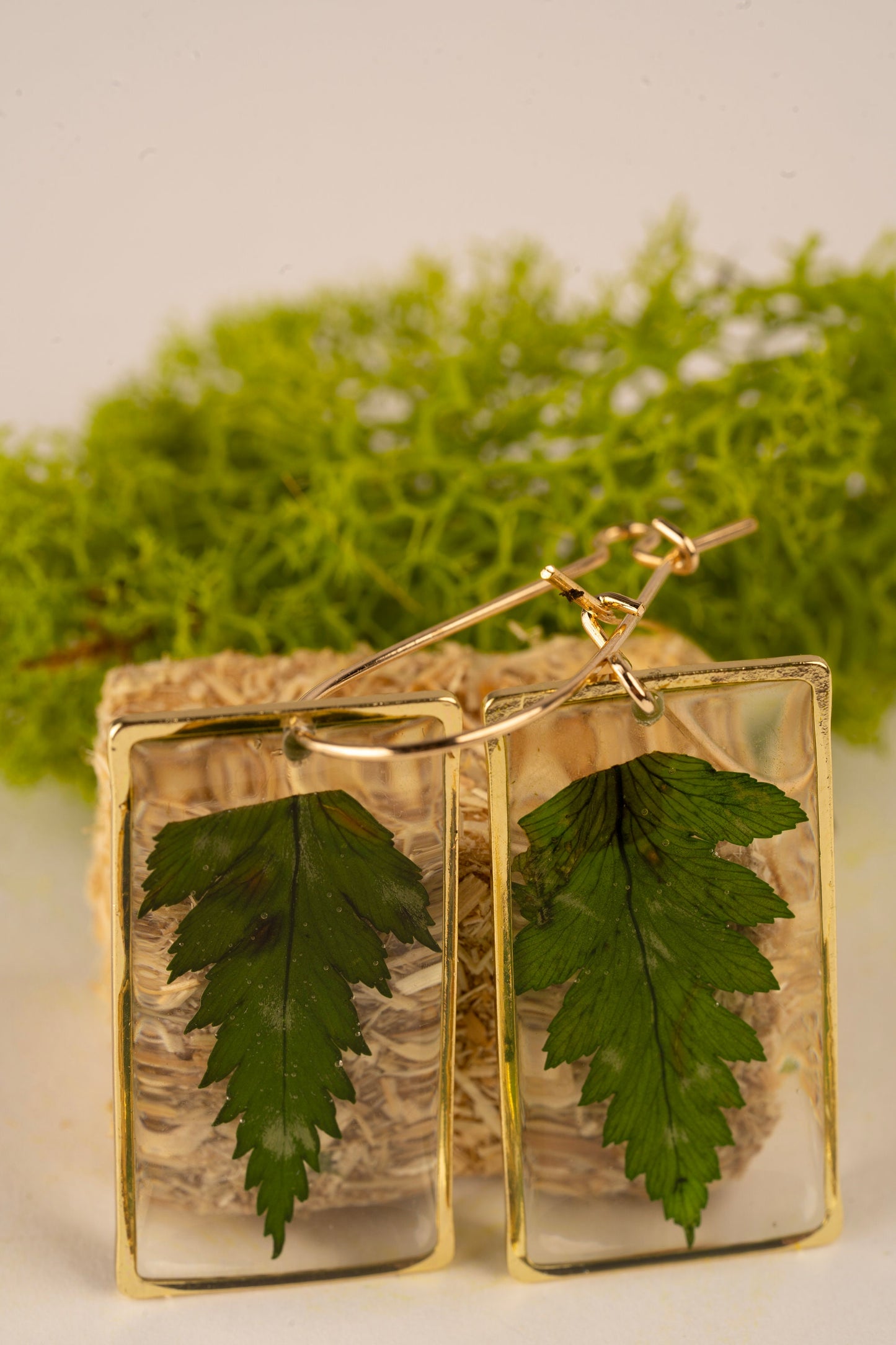 Green Leaf Earrings