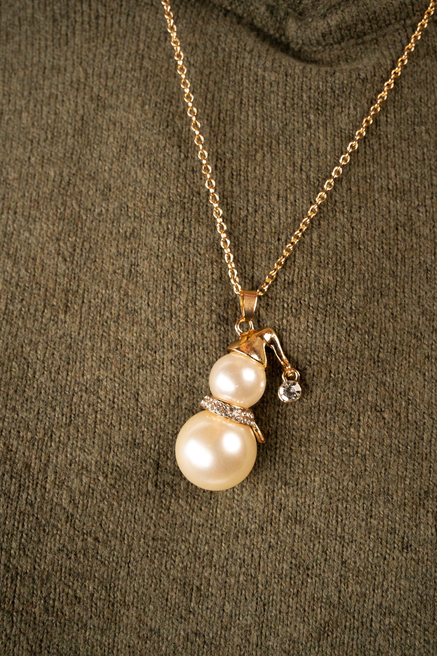 Christmas Snowman Necklace