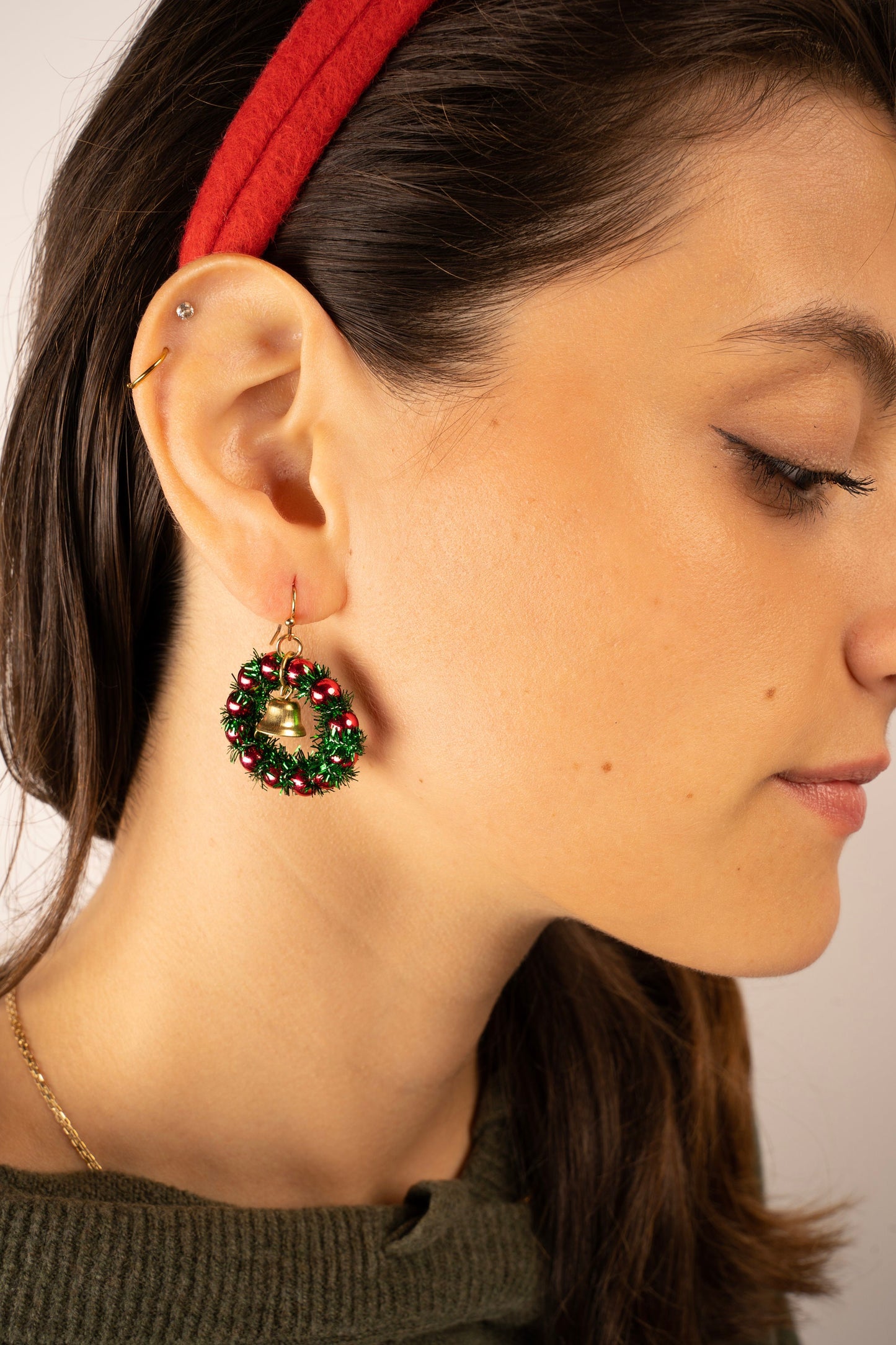 Christmas Wreath Earrings