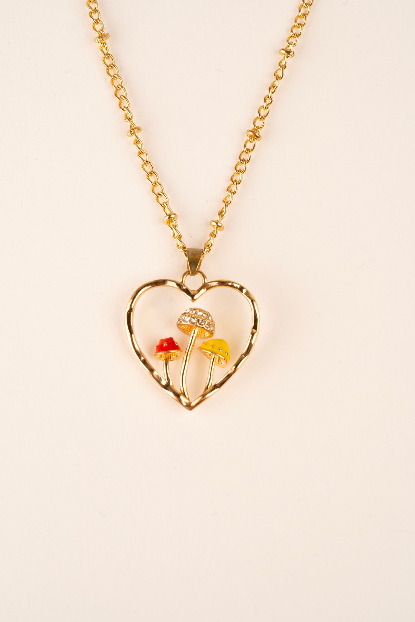 Mushroom Heart Necklace