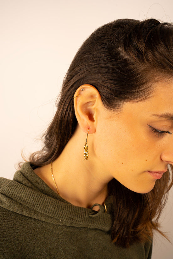 Wheat Geometric Earrings