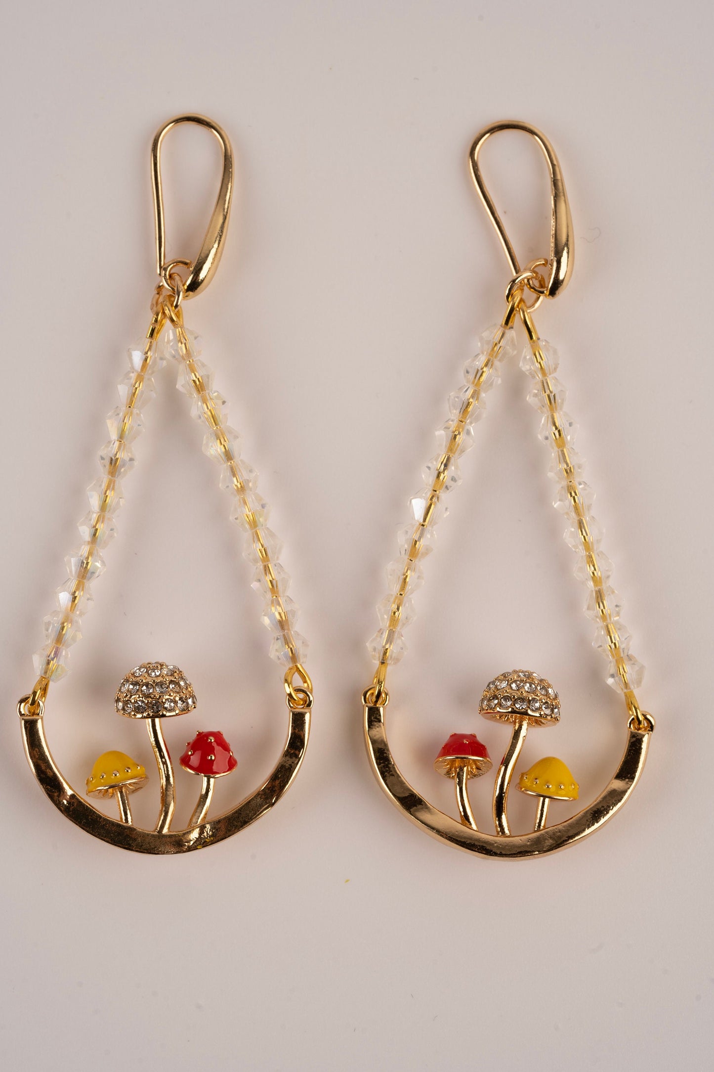 Crystal Mushroom Earrings