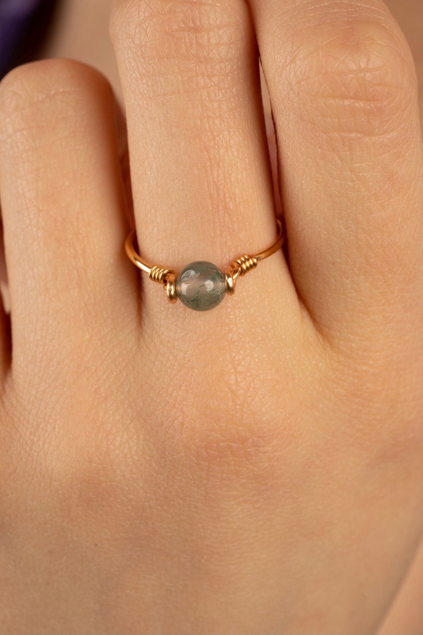 Moss Agate Ring